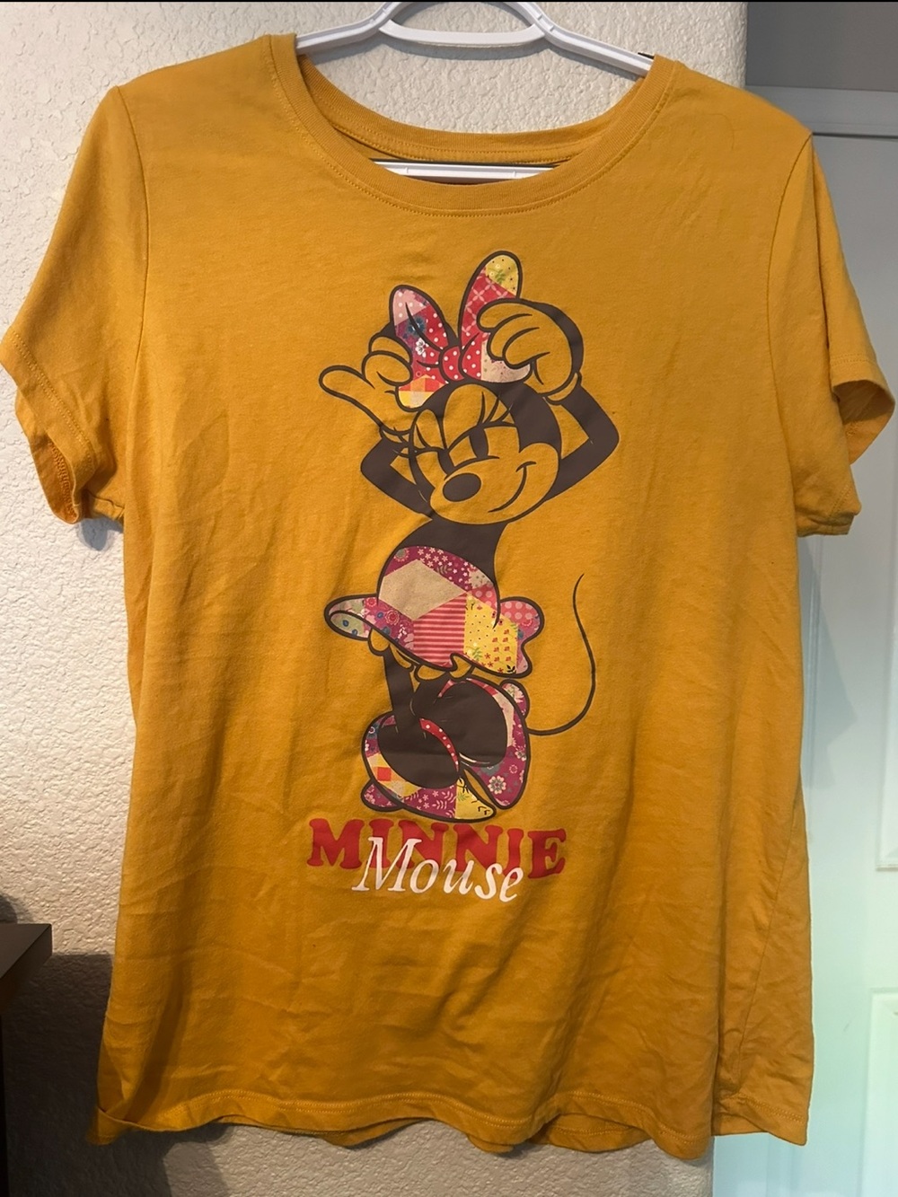 Disney’s Mustard Yellow Minnie Mouse Graphic Woman’s Tee
